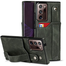 Load image into Gallery viewer, Crazy Horse Texture Shockproof TPU + PU Leather Case with Card Slot &amp; Wrist Strap Holder, For Samsung Galaxy S20 Ultra, For Samsung Galaxy Note20, For Samsung Galaxy Note20 Ultra, For Samsung Galaxy A82 5G, For Samsung Galaxy A72 5G / 4G               ...