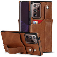 Load image into Gallery viewer, Crazy Horse Texture Shockproof TPU + PU Leather Case with Card Slot &amp; Wrist Strap Holder, For Samsung Galaxy S20 Ultra, For Samsung Galaxy Note20, For Samsung Galaxy Note20 Ultra, For Samsung Galaxy A82 5G, For Samsung Galaxy A72 5G / 4G               ...