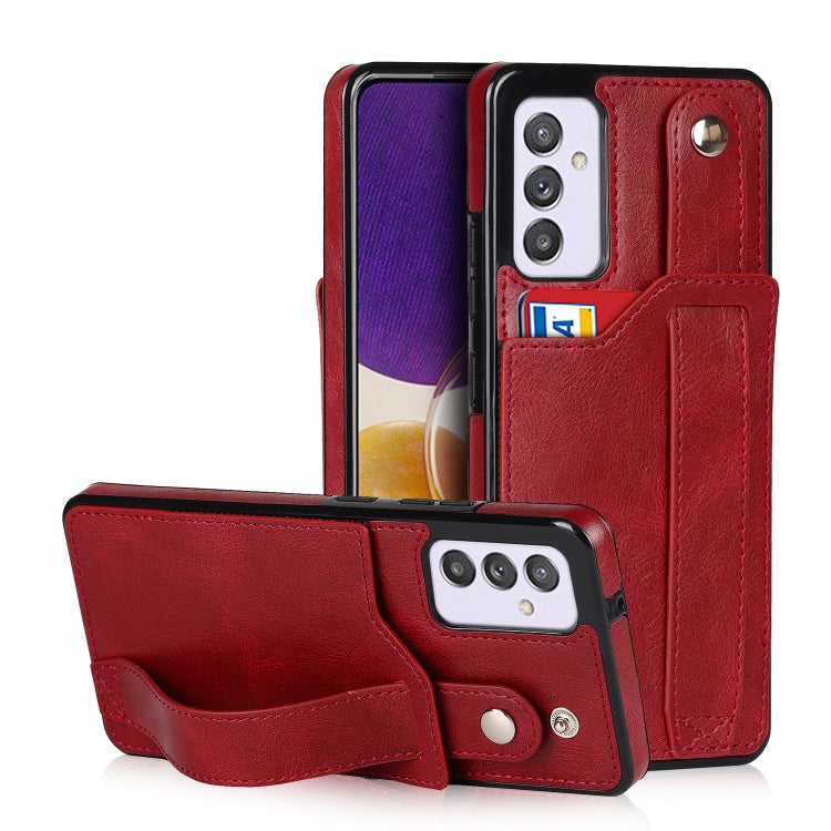 Crazy Horse Texture Shockproof TPU + PU Leather Case with Card Slot & Wrist Strap Holder, For Samsung Galaxy S20 Ultra, For Samsung Galaxy Note20, For Samsung Galaxy Note20 Ultra, For Samsung Galaxy A82 5G, For Samsung Galaxy A72 5G / 4G               ...