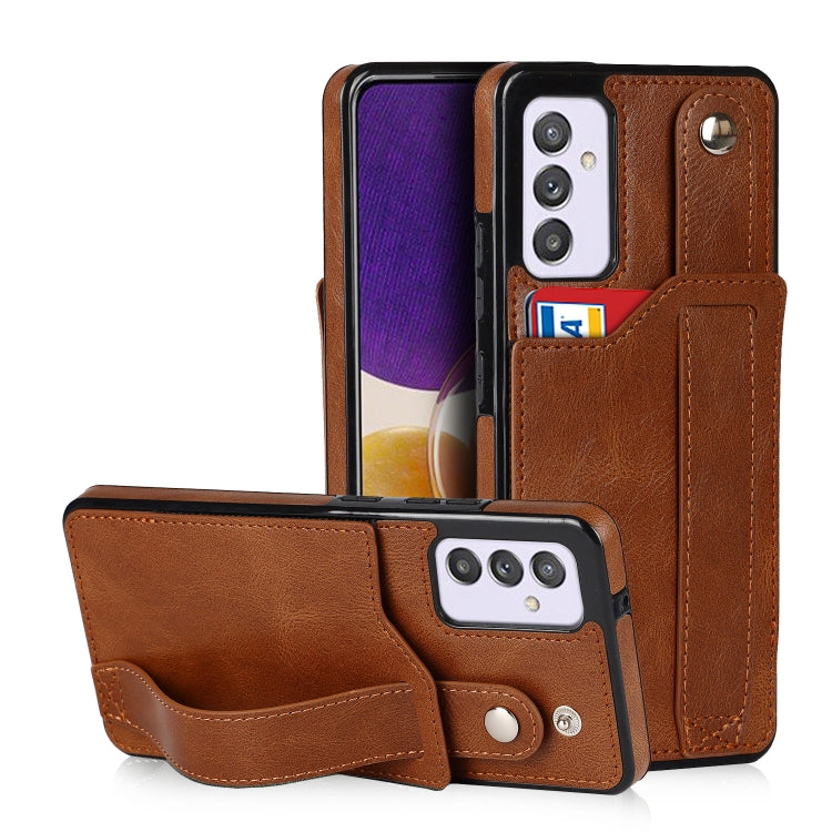 Crazy Horse Texture Shockproof TPU + PU Leather Case with Card Slot & Wrist Strap Holder, For Samsung Galaxy S20 Ultra, For Samsung Galaxy Note20, For Samsung Galaxy Note20 Ultra, For Samsung Galaxy A82 5G, For Samsung Galaxy A72 5G / 4G               ...