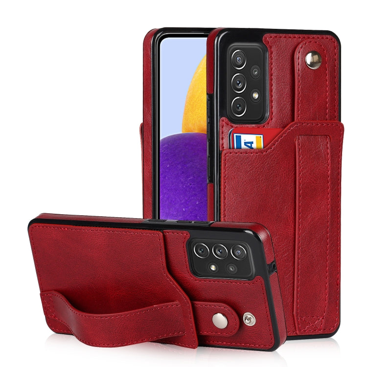 Crazy Horse Texture Shockproof TPU + PU Leather Case with Card Slot & Wrist Strap Holder, For Samsung Galaxy S20 Ultra, For Samsung Galaxy Note20, For Samsung Galaxy Note20 Ultra, For Samsung Galaxy A82 5G, For Samsung Galaxy A72 5G / 4G               ...