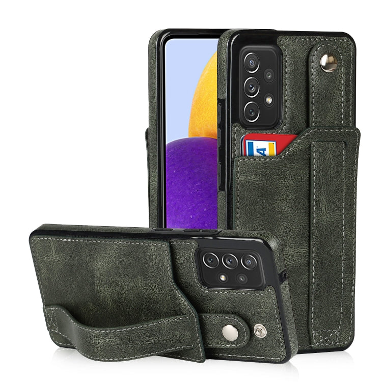 Crazy Horse Texture Shockproof TPU + PU Leather Case with Card Slot & Wrist Strap Holder, For Samsung Galaxy S20 Ultra, For Samsung Galaxy Note20, For Samsung Galaxy Note20 Ultra, For Samsung Galaxy A82 5G, For Samsung Galaxy A72 5G / 4G               ...