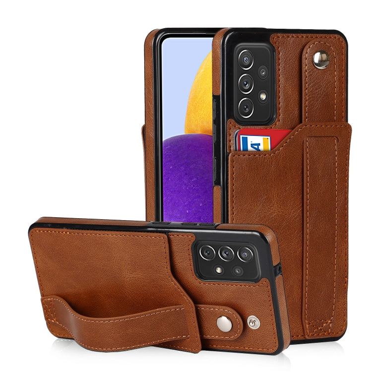 Crazy Horse Texture Shockproof TPU + PU Leather Case with Card Slot & Wrist Strap Holder, For Samsung Galaxy S20 Ultra, For Samsung Galaxy Note20, For Samsung Galaxy Note20 Ultra, For Samsung Galaxy A82 5G, For Samsung Galaxy A72 5G / 4G               ...