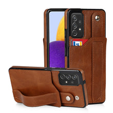 Load image into Gallery viewer, Crazy Horse Texture Shockproof TPU + PU Leather Case with Card Slot &amp; Wrist Strap Holder, For Samsung Galaxy S20 Ultra, For Samsung Galaxy Note20, For Samsung Galaxy Note20 Ultra, For Samsung Galaxy A82 5G, For Samsung Galaxy A72 5G / 4G               ...