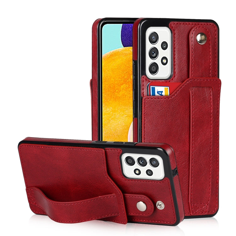 Crazy Horse Texture Shockproof TPU + PU Leather Case with Card Slot & Wrist Strap Holder, For Samsung Galaxy S20 Ultra, For Samsung Galaxy Note20, For Samsung Galaxy Note20 Ultra, For Samsung Galaxy A82 5G, For Samsung Galaxy A72 5G / 4G               ...