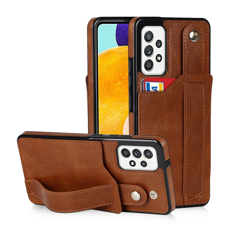 Crazy Horse Texture Shockproof TPU + PU Leather Case with Card Slot & Wrist Strap Holder, For Samsung Galaxy S20 Ultra, For Samsung Galaxy Note20, For Samsung Galaxy Note20 Ultra, For Samsung Galaxy A82 5G, For Samsung Galaxy A72 5G / 4G               ...