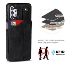 Load image into Gallery viewer, Crazy Horse Texture Shockproof TPU + PU Leather Case with Card Slot &amp; Wrist Strap Holder, For Samsung Galaxy A32 5G, For Samsung Galaxy A22 5G