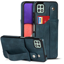 Load image into Gallery viewer, Crazy Horse Texture Shockproof TPU + PU Leather Case with Card Slot &amp; Wrist Strap Holder, For Samsung Galaxy A32 5G, For Samsung Galaxy A22 5G