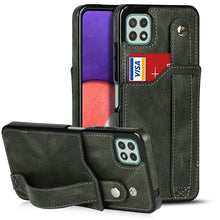 Load image into Gallery viewer, Crazy Horse Texture Shockproof TPU + PU Leather Case with Card Slot &amp; Wrist Strap Holder, For Samsung Galaxy A32 5G, For Samsung Galaxy A22 5G