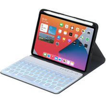 Load image into Gallery viewer, HY006D Round Keys Detachable Bluetooth Keyboard Leather Case with Colorful Backlight &amp; Holder for iPad mini 6, HY006D