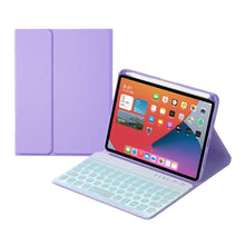Load image into Gallery viewer, HY006D Round Keys Detachable Bluetooth Keyboard Leather Case with Colorful Backlight &amp; Holder for iPad mini 6, HY006D