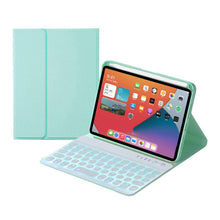 Load image into Gallery viewer, HY006D Round Keys Detachable Bluetooth Keyboard Leather Case with Colorful Backlight &amp; Holder for iPad mini 6, HY006D