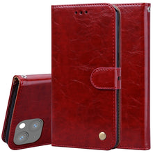 Load image into Gallery viewer, Business Style Oil Wax Texture Horizontal Flip Leather Case with Holder &amp; Card Slots &amp; Wallet, For iPhone 13 mini, For iPhone 13, For iPhone 13 Pro, For iPhone 13 Pro Max, For Xiaomi Redmi 10