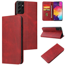 Load image into Gallery viewer, Calf Texture Magnetic Horizontal Flip Leather Case with Holder &amp; Card Slots &amp; Wallet, For Samsung Galaxy S21 5G, For Samsung Galaxy S21+ 5G, For Samsung Galaxy S21 Ultra 5G, For Samsung Galaxy S21 FE, For Samsung Galaxy S20, For Samsung Galaxy S20+    ...