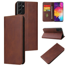 Load image into Gallery viewer, Calf Texture Magnetic Horizontal Flip Leather Case with Holder &amp; Card Slots &amp; Wallet, For Samsung Galaxy S21 5G, For Samsung Galaxy S21+ 5G, For Samsung Galaxy S21 Ultra 5G, For Samsung Galaxy S21 FE, For Samsung Galaxy S20, For Samsung Galaxy S20+    ...