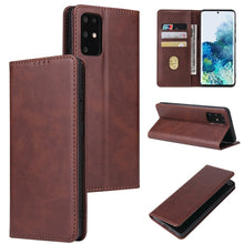 Load image into Gallery viewer, Calf Texture Magnetic Horizontal Flip Leather Case with Holder &amp; Card Slots &amp; Wallet, For Samsung Galaxy S21 5G, For Samsung Galaxy S21+ 5G, For Samsung Galaxy S21 Ultra 5G, For Samsung Galaxy S21 FE, For Samsung Galaxy S20, For Samsung Galaxy S20+    ...