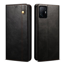 Simple Wax Crazy Horse Texture Horizontal Flip Leather Case with Card Slots & Holder & Wallet, For Xiaomi 11T Pro