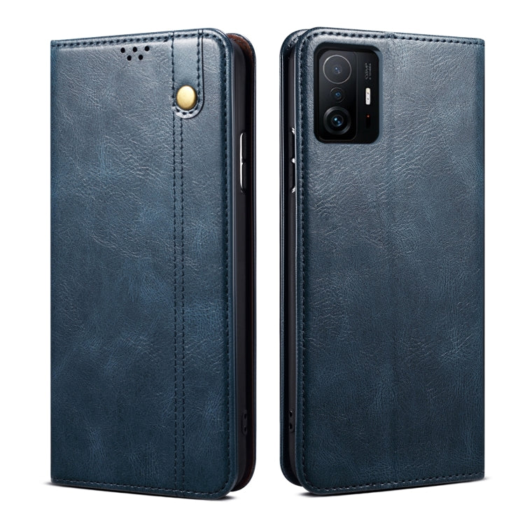 Simple Wax Crazy Horse Texture Horizontal Flip Leather Case with Card Slots & Holder & Wallet, For Xiaomi 11T Pro