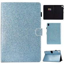 Load image into Gallery viewer, Varnish Glitter Powder Horizontal Flip Leather Case with Holder &amp; Card Slot, For Huawei MediaPad M6 8.4, For Huawei MediaPad M6 10.8, For Huawei MediaPad T3 7.0, For Huawei MediaPad T3 10.0, For Huawei MediaPad T5, For iPad 10.2 / 10.5, For iPad 2 / 3 ...