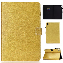 Load image into Gallery viewer, Varnish Glitter Powder Horizontal Flip Leather Case with Holder &amp; Card Slot, For Huawei MediaPad M6 8.4, For Huawei MediaPad M6 10.8, For Huawei MediaPad T3 7.0, For Huawei MediaPad T3 10.0, For Huawei MediaPad T5, For iPad 10.2 / 10.5, For iPad 2 / 3 ...