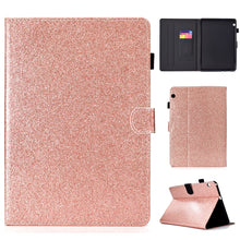 Load image into Gallery viewer, Varnish Glitter Powder Horizontal Flip Leather Case with Holder &amp; Card Slot, For Huawei MediaPad M6 8.4, For Huawei MediaPad M6 10.8, For Huawei MediaPad T3 7.0, For Huawei MediaPad T3 10.0, For Huawei MediaPad T5, For iPad 10.2 / 10.5, For iPad 2 / 3 ...