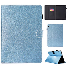 Load image into Gallery viewer, Varnish Glitter Powder Horizontal Flip Leather Case with Holder &amp; Card Slot, For Huawei MediaPad M6 8.4, For Huawei MediaPad M6 10.8, For Huawei MediaPad T3 7.0, For Huawei MediaPad T3 10.0, For Huawei MediaPad T5, For iPad 10.2 / 10.5, For iPad 2 / 3 ...