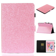 Load image into Gallery viewer, Varnish Glitter Powder Horizontal Flip Leather Case with Holder &amp; Card Slot, For Huawei MediaPad M6 8.4, For Huawei MediaPad M6 10.8, For Huawei MediaPad T3 7.0, For Huawei MediaPad T3 10.0, For Huawei MediaPad T5, For iPad 10.2 / 10.5, For iPad 2 / 3 ...