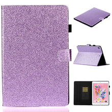 Load image into Gallery viewer, Varnish Glitter Powder Horizontal Flip Leather Case with Holder &amp; Card Slot, For Huawei MediaPad M6 8.4, For Huawei MediaPad M6 10.8, For Huawei MediaPad T3 7.0, For Huawei MediaPad T3 10.0, For Huawei MediaPad T5, For iPad 10.2 / 10.5, For iPad 2 / 3 ...