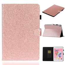 Load image into Gallery viewer, Varnish Glitter Powder Horizontal Flip Leather Case with Holder &amp; Card Slot, For Huawei MediaPad M6 8.4, For Huawei MediaPad M6 10.8, For Huawei MediaPad T3 7.0, For Huawei MediaPad T3 10.0, For Huawei MediaPad T5, For iPad 10.2 / 10.5, For iPad 2 / 3 ...
