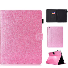 Load image into Gallery viewer, Varnish Glitter Powder Horizontal Flip Leather Case with Holder &amp; Card Slot, For Huawei MediaPad M6 8.4, For Huawei MediaPad M6 10.8, For Huawei MediaPad T3 7.0, For Huawei MediaPad T3 10.0, For Huawei MediaPad T5, For iPad 10.2 / 10.5, For iPad 2 / 3 ...