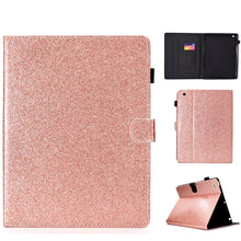 Load image into Gallery viewer, Varnish Glitter Powder Horizontal Flip Leather Case with Holder &amp; Card Slot, For Huawei MediaPad M6 8.4, For Huawei MediaPad M6 10.8, For Huawei MediaPad T3 7.0, For Huawei MediaPad T3 10.0, For Huawei MediaPad T5, For iPad 10.2 / 10.5, For iPad 2 / 3 ...