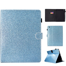 Load image into Gallery viewer, Varnish Glitter Powder Horizontal Flip Leather Case with Holder &amp; Card Slot, For Huawei MediaPad M6 8.4, For Huawei MediaPad M6 10.8, For Huawei MediaPad T3 7.0, For Huawei MediaPad T3 10.0, For Huawei MediaPad T5, For iPad 10.2 / 10.5, For iPad 2 / 3 ...