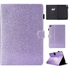 Load image into Gallery viewer, Varnish Glitter Powder Horizontal Flip Leather Case with Holder &amp; Card Slot, For Huawei MediaPad M6 8.4, For Huawei MediaPad M6 10.8, For Huawei MediaPad T3 7.0, For Huawei MediaPad T3 10.0, For Huawei MediaPad T5, For iPad 10.2 / 10.5, For iPad 2 / 3 ...
