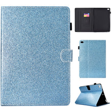 Load image into Gallery viewer, Varnish Glitter Powder Horizontal Flip Leather Case with Holder &amp; Card Slot, For Huawei MediaPad M6 8.4, For Huawei MediaPad M6 10.8, For Huawei MediaPad T3 7.0, For Huawei MediaPad T3 10.0, For Huawei MediaPad T5, For iPad 10.2 / 10.5, For iPad 2 / 3 ...