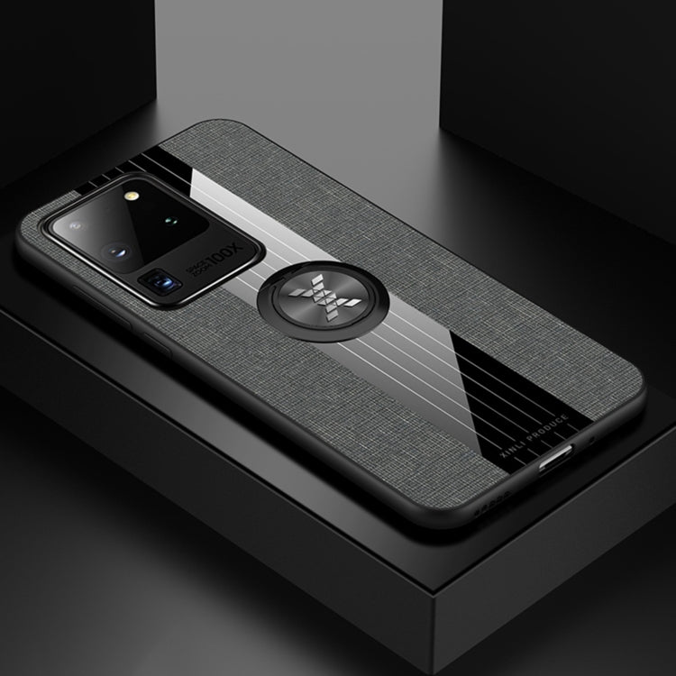 XINLI Stitching Cloth Textue Shockproof TPU Protective Case with Ring Holder, For Samsung Galaxy S20, For Samsung Galaxy S20 FE, For Samsung Galaxy S20+, For Samsung Galaxy S20 Ultra, For Samsung Galaxy S21 5G, For Samsung Galaxy S21 Ultra 5G          ...