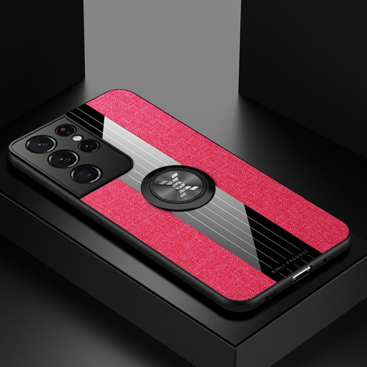 XINLI Stitching Cloth Textue Shockproof TPU Protective Case with Ring Holder, For Samsung Galaxy S20, For Samsung Galaxy S20 FE, For Samsung Galaxy S20+, For Samsung Galaxy S20 Ultra, For Samsung Galaxy S21 5G, For Samsung Galaxy S21 Ultra 5G          ...