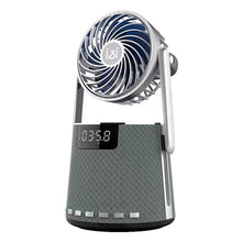 Load image into Gallery viewer, SOAIY K8 Wireless Bluetooth Dual Alarm Clock Speaker with Small Fan