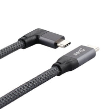 Load image into Gallery viewer, 100W USB-C / Type-C Elbow to USB-C / Type-C Male Full-function Data Cable with E-mark, 0.5m, 1m, 1.5m