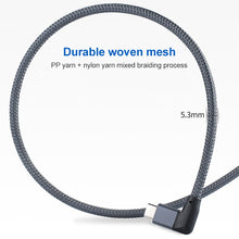 Load image into Gallery viewer, 100W USB-C / Type-C Elbow to USB-C / Type-C Male Full-function Data Cable with E-mark, 0.5m, 1m, 1.5m