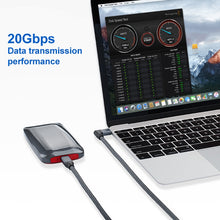 Load image into Gallery viewer, 100W USB-C / Type-C Elbow to USB-C / Type-C Male Full-function Data Cable with E-mark, 0.5m, 1m, 1.5m