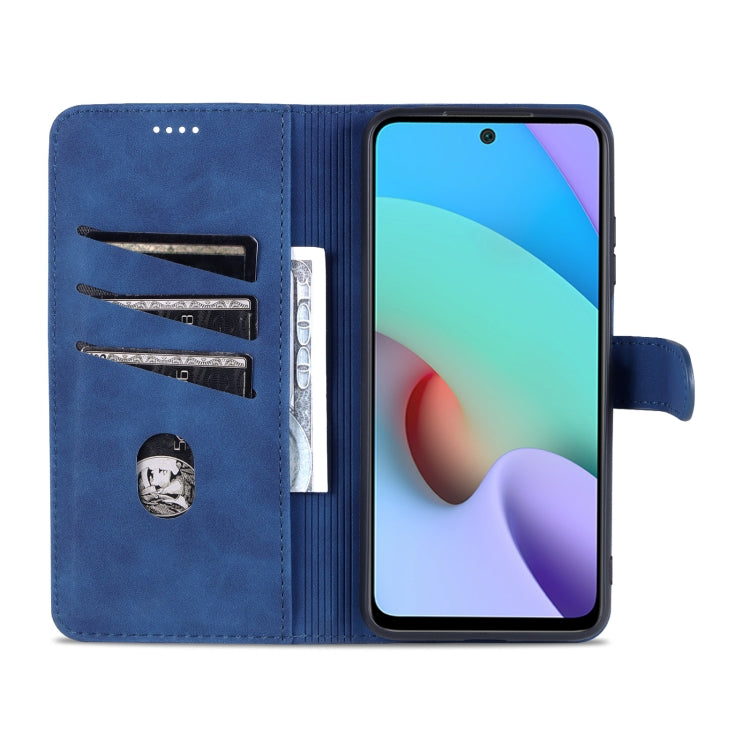 AZNS Skin Feel Calf Texture Horizontal Flip Leather Case with Card Slots & Holder & Wallet, For Xiaomi Redmi 10