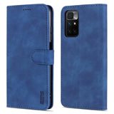 AZNS Skin Feel Calf Texture Horizontal Flip Leather Case with Card Slots & Holder & Wallet, For Xiaomi Redmi 10