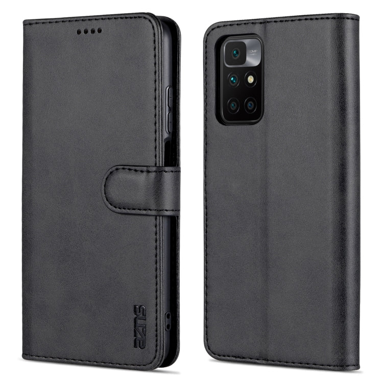 AZNS Skin Feel Calf Texture Horizontal Flip Leather Case with Card Slots & Holder & Wallet, For Xiaomi Redmi 10