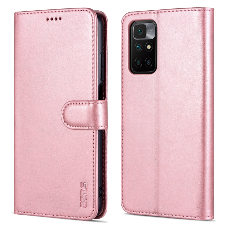 AZNS Skin Feel Calf Texture Horizontal Flip Leather Case with Card Slots & Holder & Wallet, For Xiaomi Redmi 10