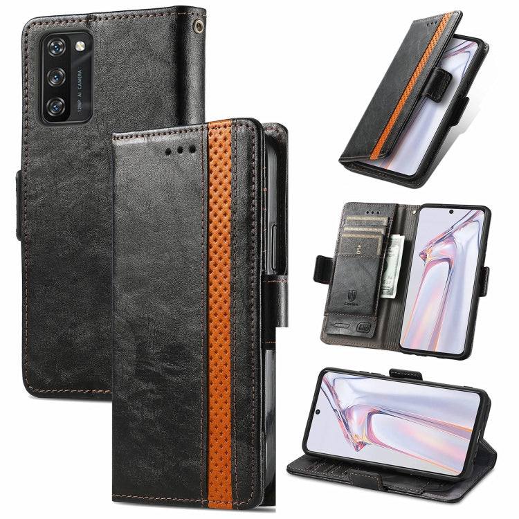 CaseNeo Business Splicing Dual Magnetic Buckle Horizontal Flip PU Leather Case with Holder & Card Slots & Wallet, For Blackview A100, For Infinix Note 10 Pro, For Oukitel C21 Pro, For OPPO Realme GT Master, For vivo V21, For ZTE Axon 30 5G             ...
