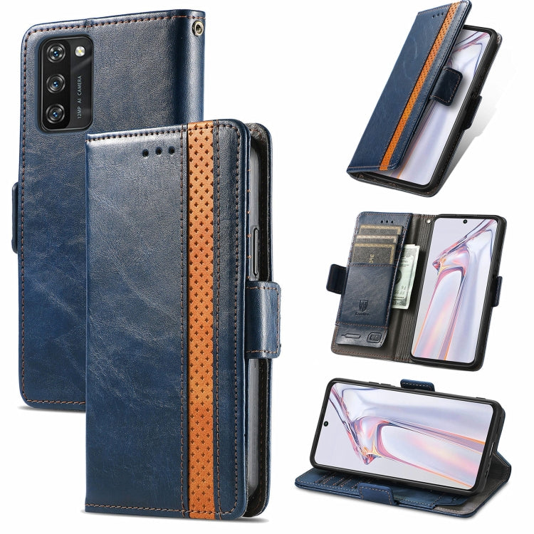 CaseNeo Business Splicing Dual Magnetic Buckle Horizontal Flip PU Leather Case with Holder & Card Slots & Wallet, For Blackview A100, For Infinix Note 10 Pro, For Oukitel C21 Pro, For OPPO Realme GT Master, For vivo V21, For ZTE Axon 30 5G             ...