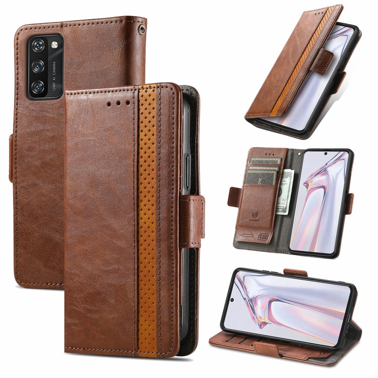 CaseNeo Business Splicing Dual Magnetic Buckle Horizontal Flip PU Leather Case with Holder & Card Slots & Wallet, For Blackview A100, For Infinix Note 10 Pro, For Oukitel C21 Pro, For OPPO Realme GT Master, For vivo V21, For ZTE Axon 30 5G             ...