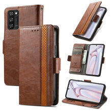 Load image into Gallery viewer, CaseNeo Business Splicing Dual Magnetic Buckle Horizontal Flip PU Leather Case with Holder &amp; Card Slots &amp; Wallet, For Blackview A100, For Infinix Note 10 Pro, For Oukitel C21 Pro, For OPPO Realme GT Master, For vivo V21, For ZTE Axon 30 5G             ...