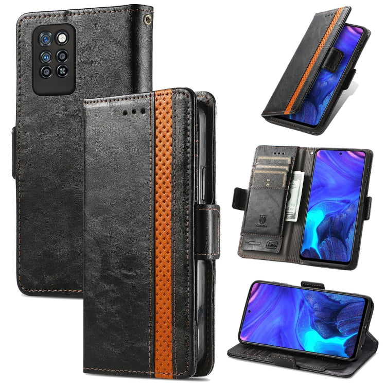 CaseNeo Business Splicing Dual Magnetic Buckle Horizontal Flip PU Leather Case with Holder & Card Slots & Wallet, For Blackview A100, For Infinix Note 10 Pro, For Oukitel C21 Pro, For OPPO Realme GT Master, For vivo V21, For ZTE Axon 30 5G             ...