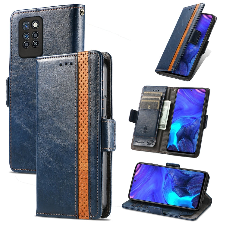 CaseNeo Business Splicing Dual Magnetic Buckle Horizontal Flip PU Leather Case with Holder & Card Slots & Wallet, For Blackview A100, For Infinix Note 10 Pro, For Oukitel C21 Pro, For OPPO Realme GT Master, For vivo V21, For ZTE Axon 30 5G             ...